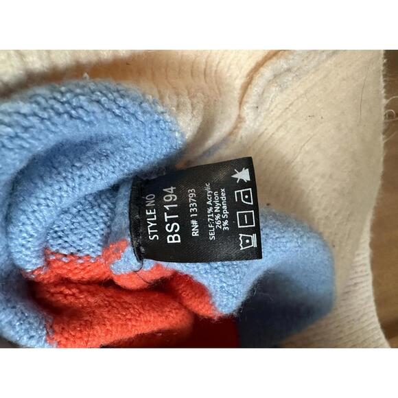 POL Striped Cowl Neck Pullover Knit Sweater Women’s size Medium Oversized - Picture 8 of 10